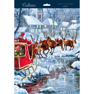 Santa's Sleigh Caltime Advent Calendar | 31x45cm