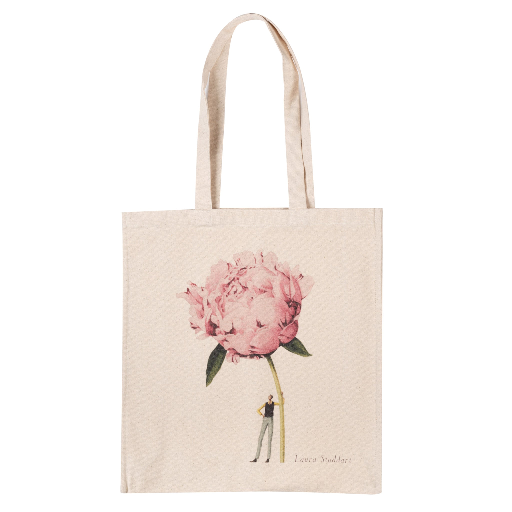 Pink Peony Heavyweight Cotton Tote Bag | 39x42.5cm