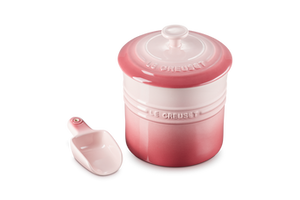 Stoneware Pet Food Storage Jar With Scoop | Pale Rose | 2.3 L