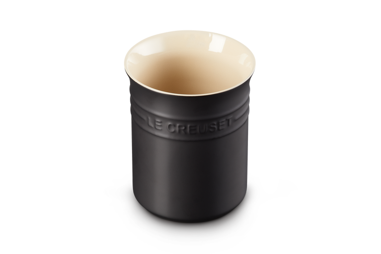 Stoneware Small Utensil Jar | Black Onyx | 1L