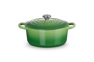 Cast Iron Round Casserole | Bamboo Green | 22cm