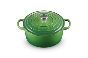 Cast Iron Round Casserole | Bamboo Green | 22cm