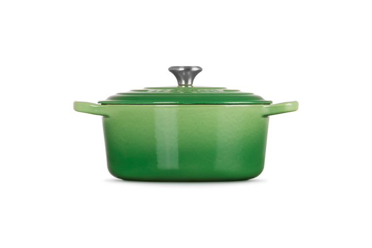 Cast Iron Round Casserole | Bamboo Green | 22cm