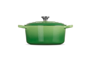 Cast Iron Round Casserole | Bamboo Green | 22cm