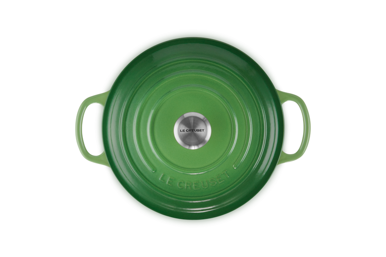 Cast Iron Round Casserole | Bamboo Green | 22cm