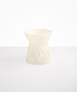 Large Resin Bow Vase | Chalk Swirl