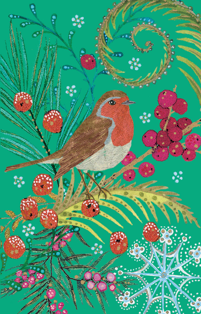 Red Robin Christmas Card Pack | 8pk | 9x14cm | Roger la Borde – Me & Mimi