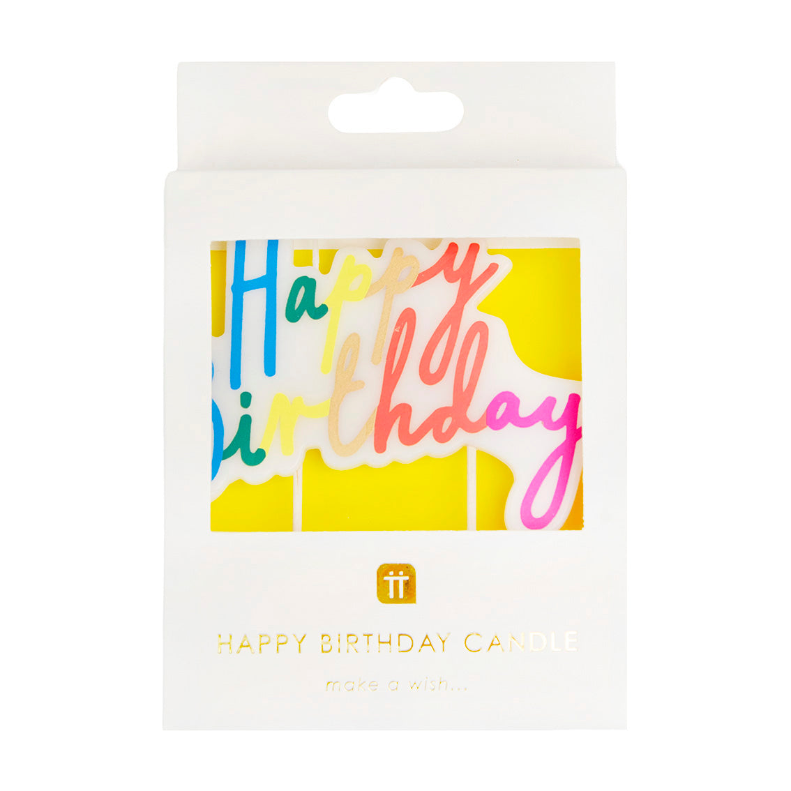 Rainbow Brights Happy Birthday Candle | 8x10cm