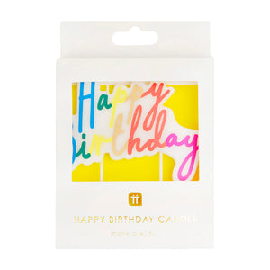 Rainbow Brights Happy Birthday Candle | 8x10cm