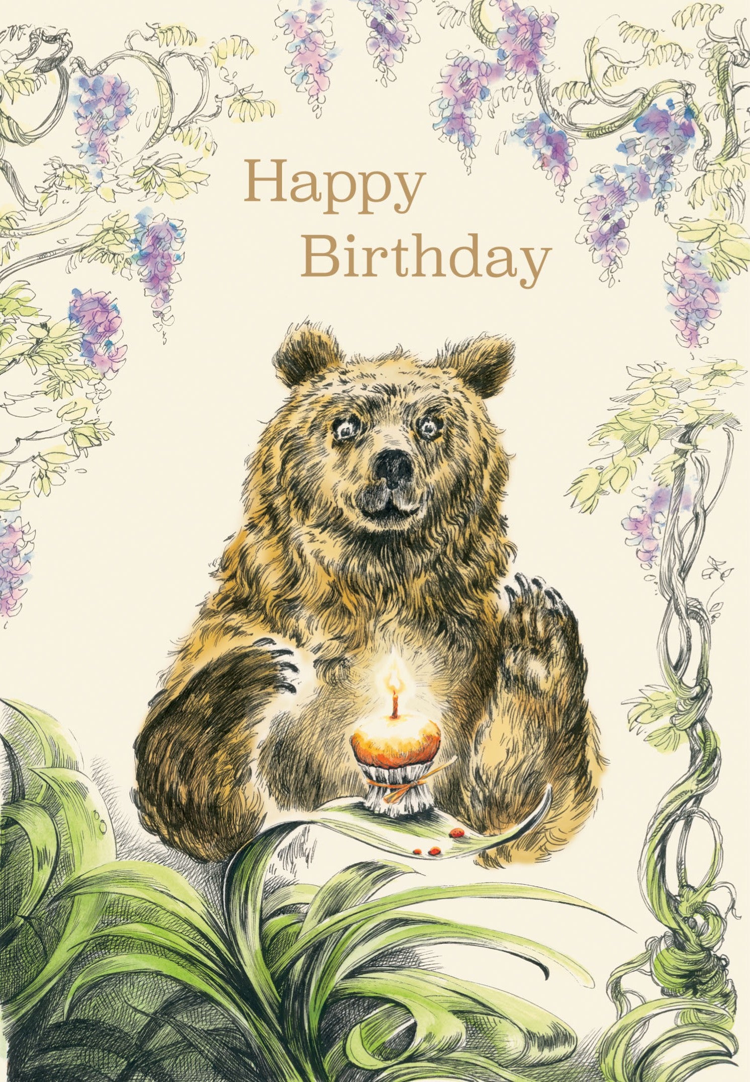 Surprised Birthday Bear Petite Greeting Card | 10.5x15cm