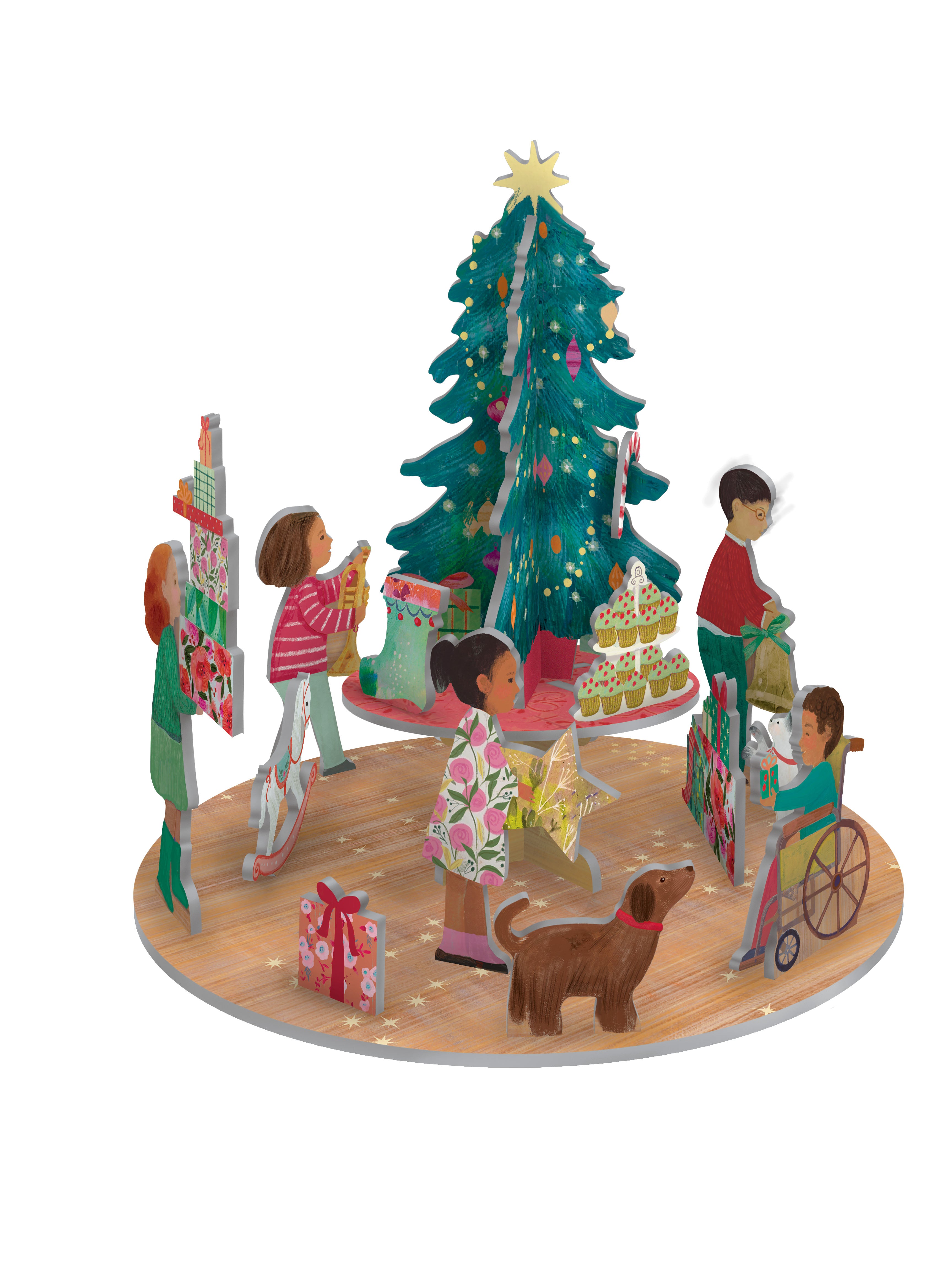 A Christmas Party Pop & Slot 3D Scene