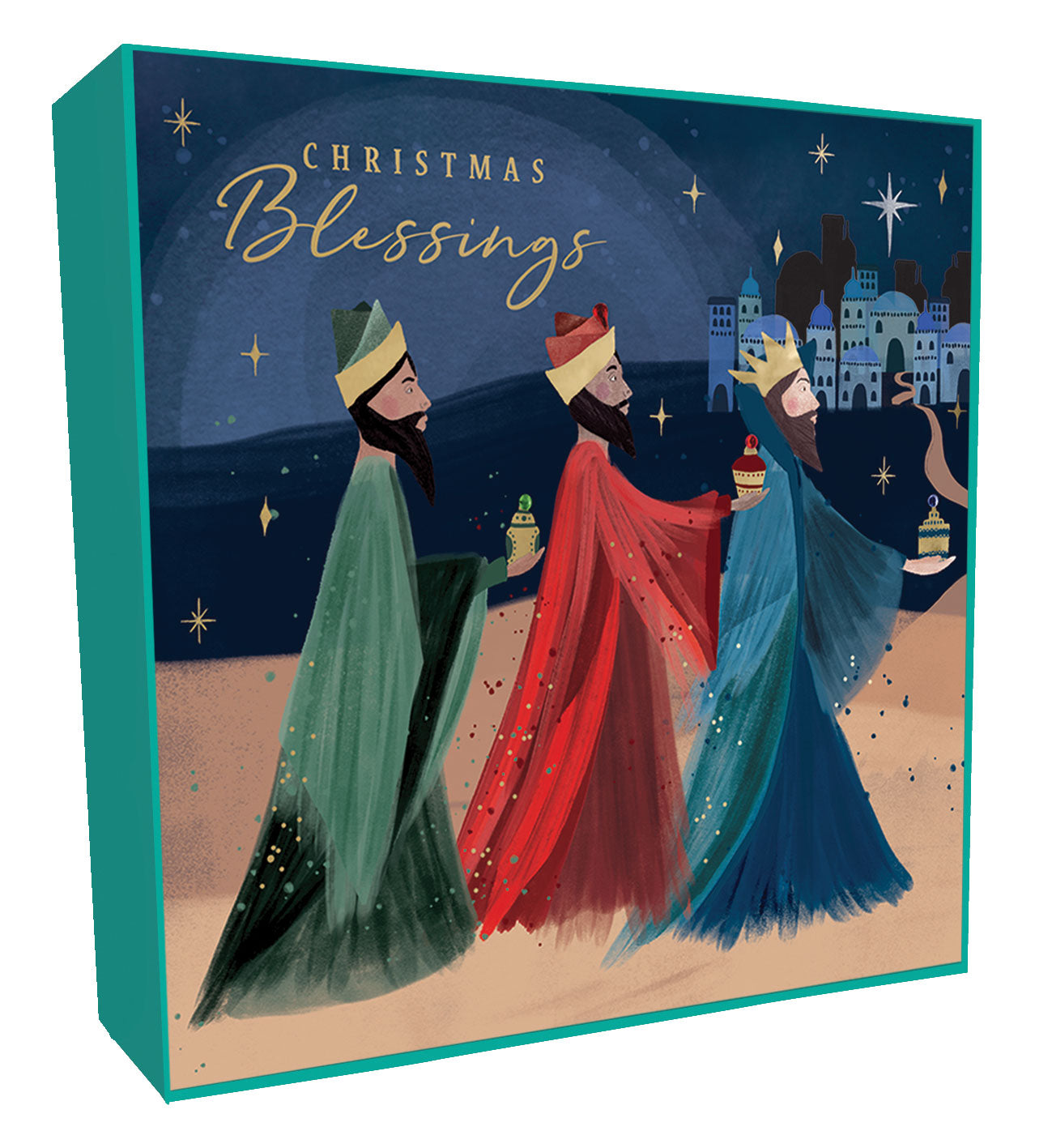 Three Kings Sparkle Christmas Card Pack | 6pk