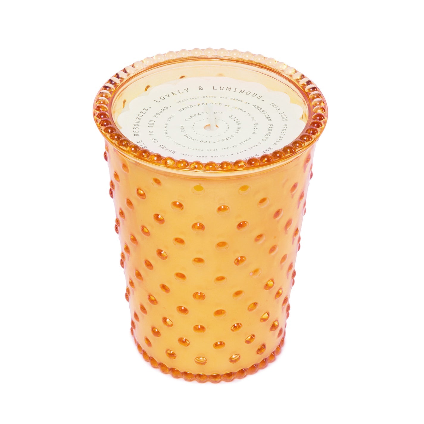 Simpatico Orange Blossom Hobnail 100hr Candle | 13x10cm