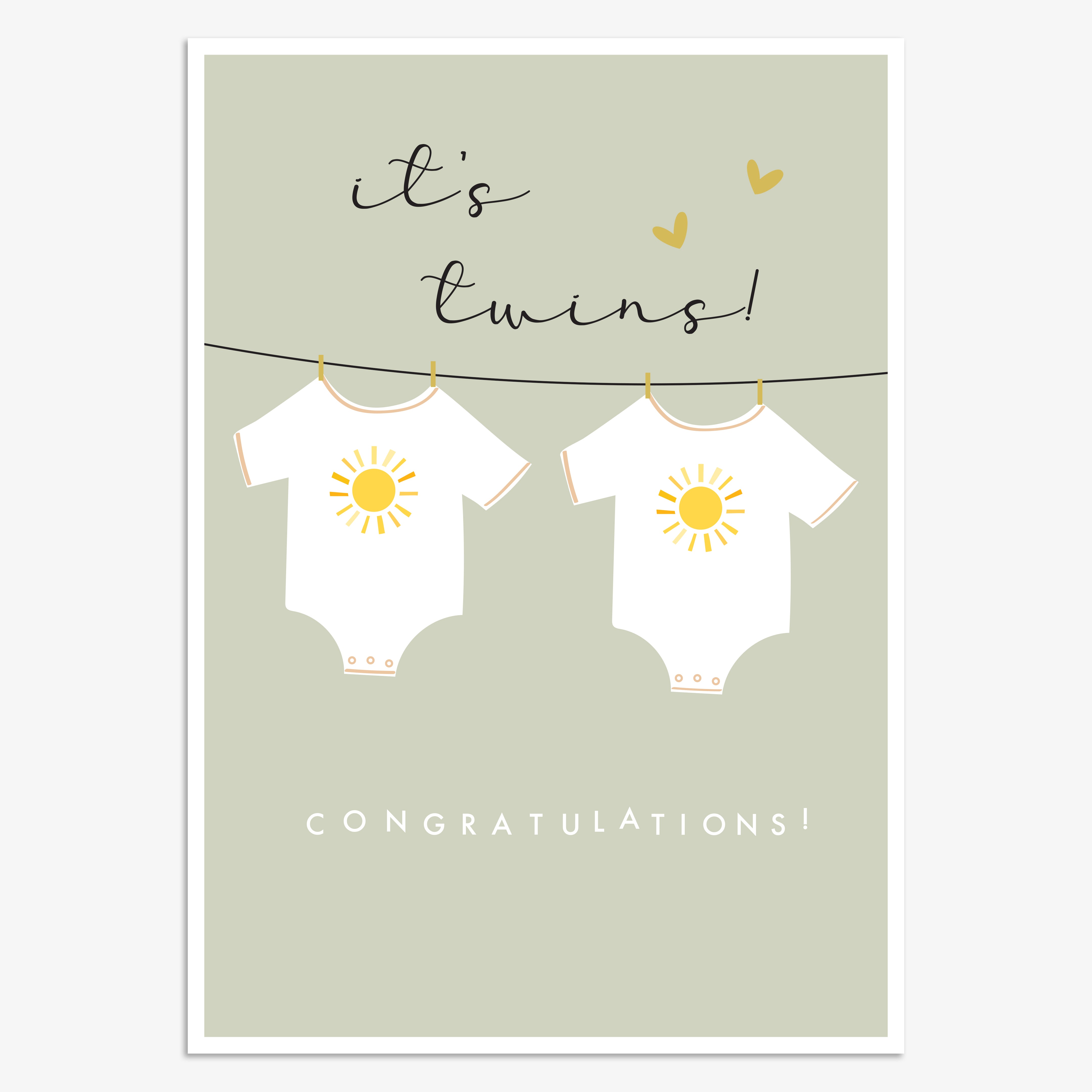 It's Twins Greeting Card | 12x17cm