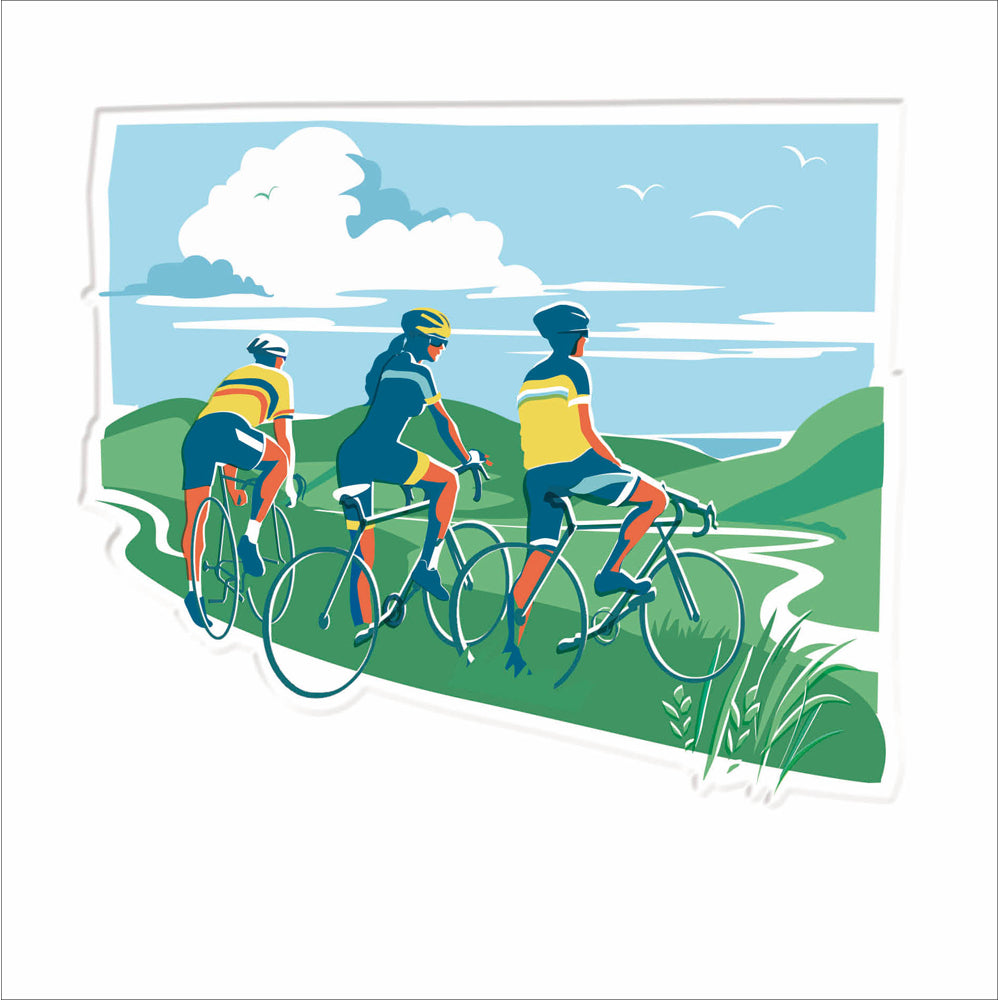 Cycling Days Greeting Card | 16x16cm