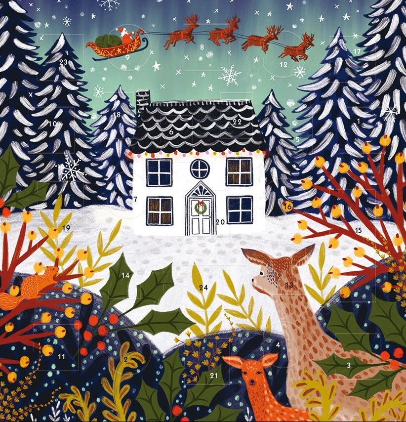 Over the Rooftops Advent Calendar Card | 15.8x15.8cm