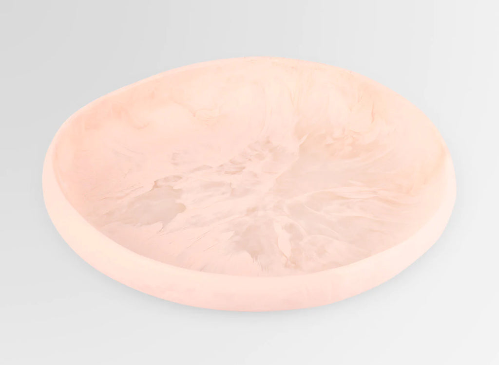 Large Resin Earth Bowl | Rose Swirl
