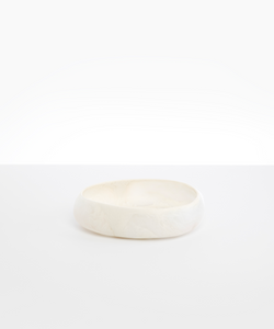 Medium Resin Rock Bowl | Chalk Swirl