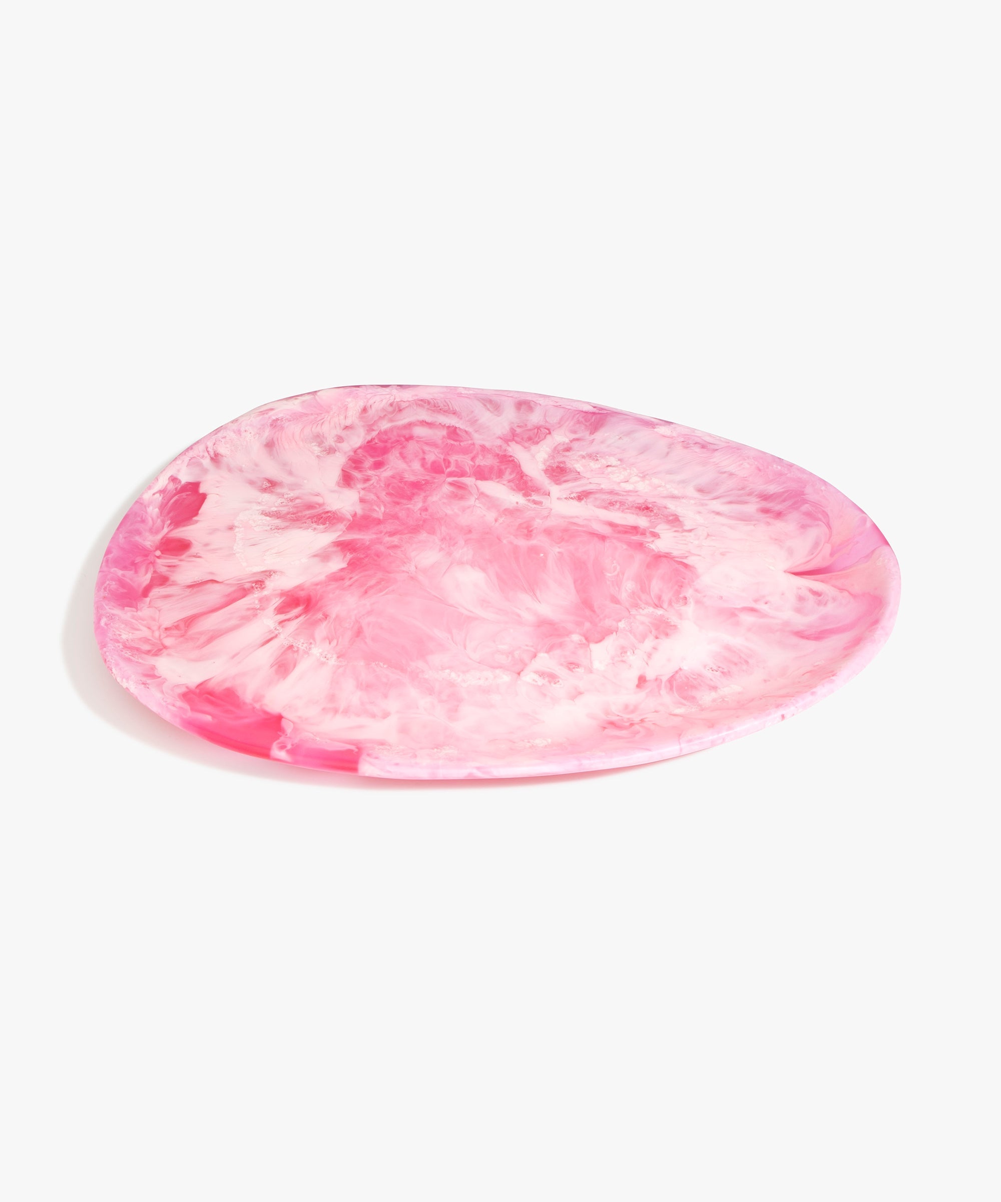 Large Resin Pebble Platter | Shell Pink