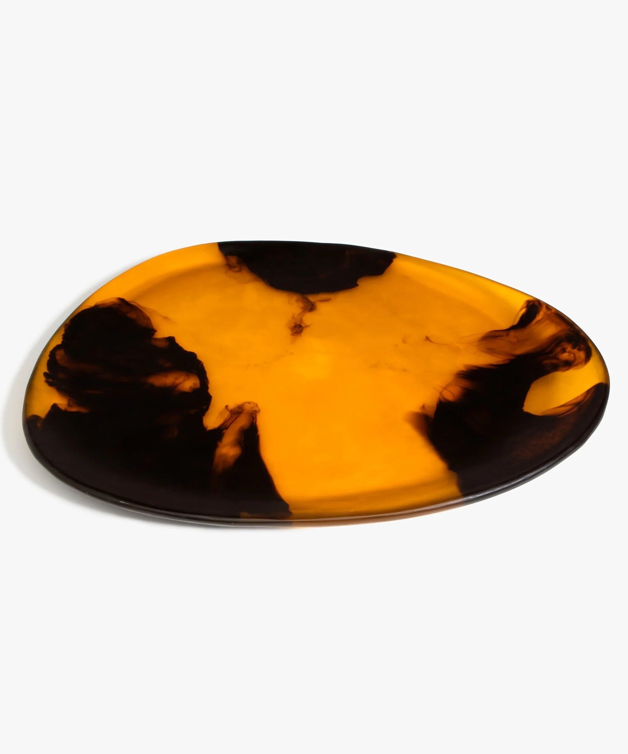 Large Resin Pebble Platter | Tortoiseshell | 37.5x46cm | Dinosaur ...