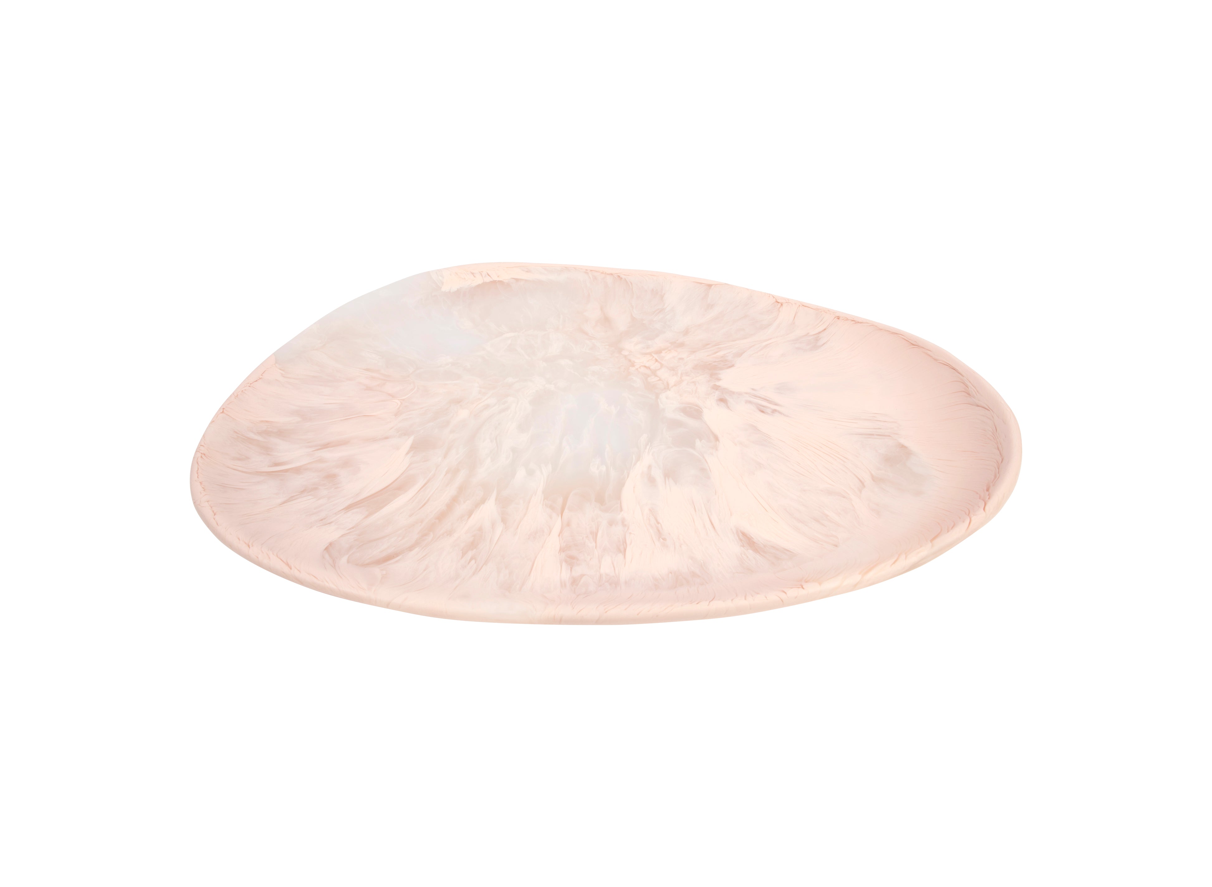 Resin Pebble Platter | Rose Swirl