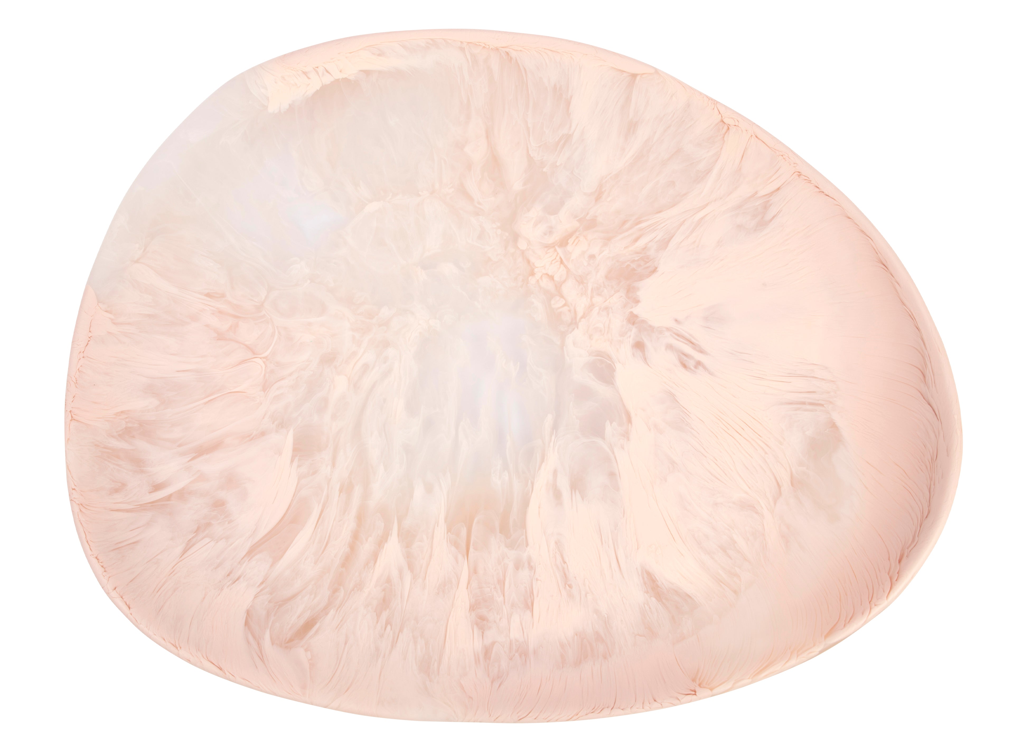 Resin Pebble Platter | Rose Swirl