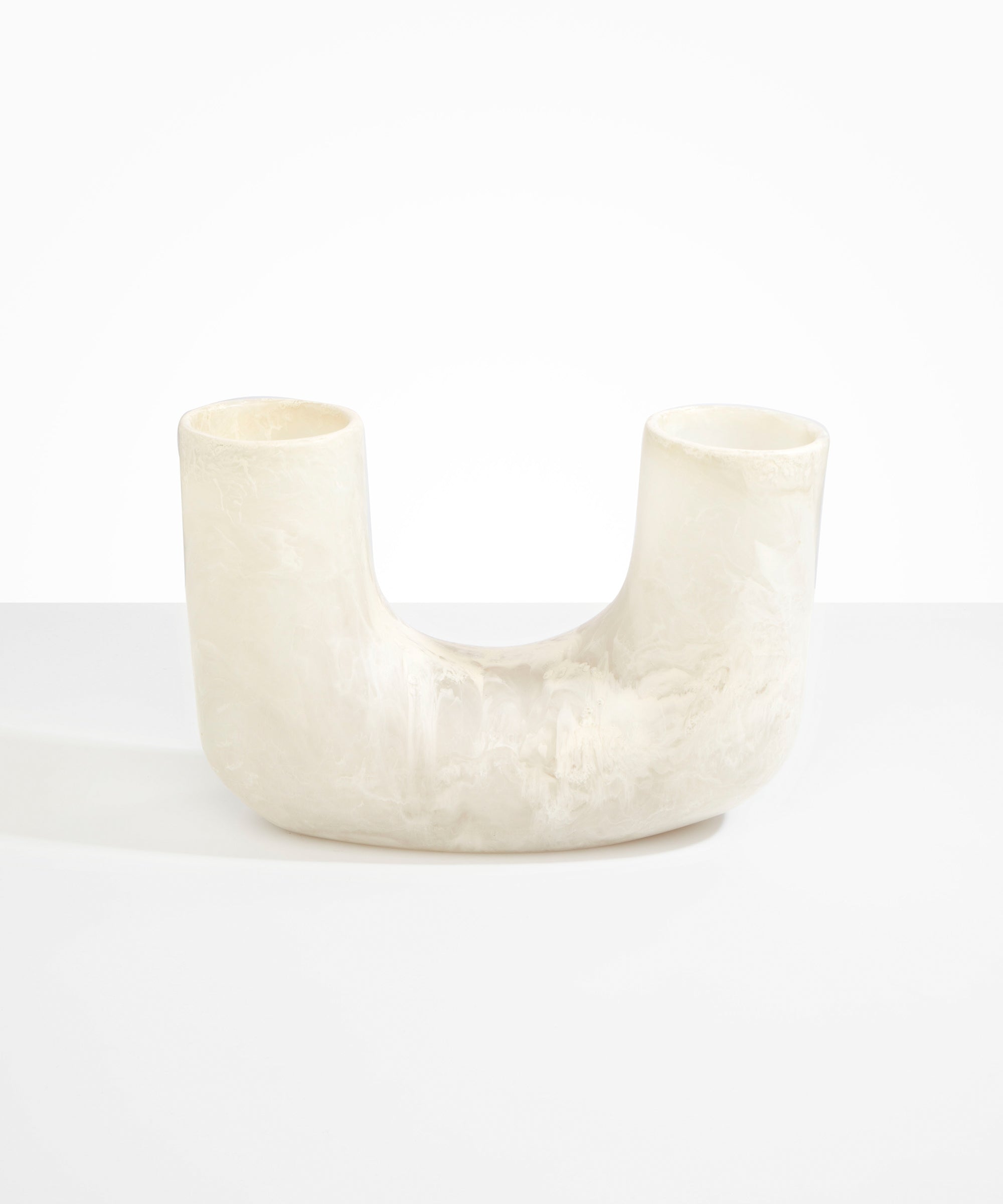 Large Resin Branch Vase | Chalk Swirl