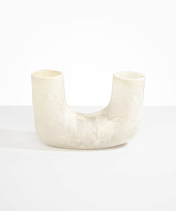 Large Resin Branch Vase | Chalk Swirl
