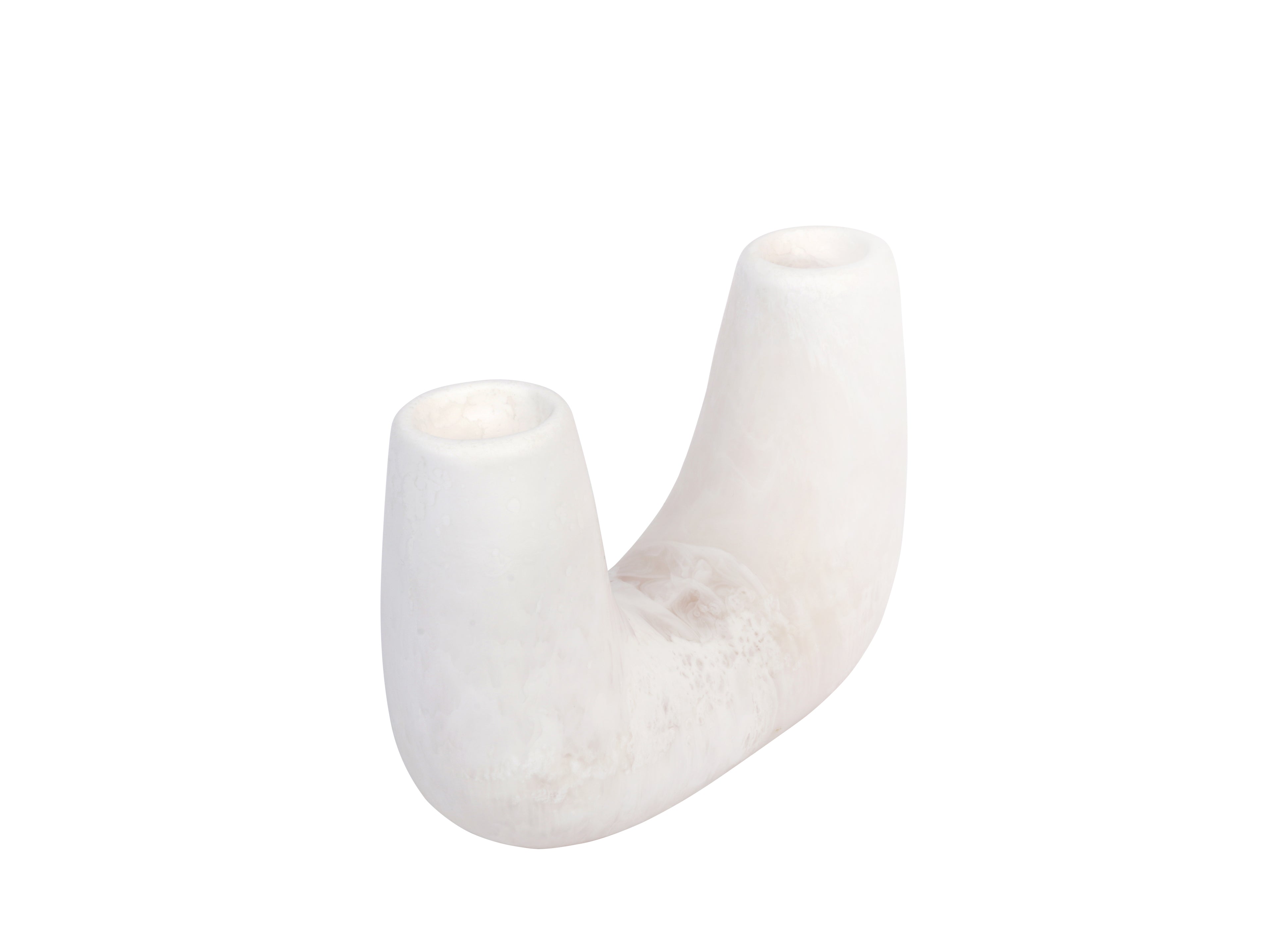 Small Resin Branch Vase | White