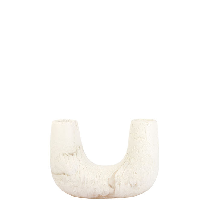 Small Resin Branch Vase | Chalk Swirl