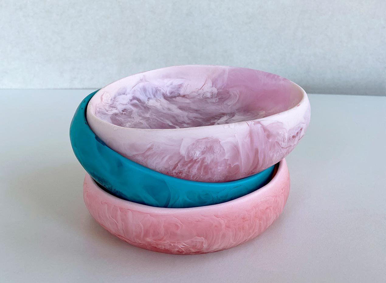 Medium Resin Earth Bowl | Shell Pink