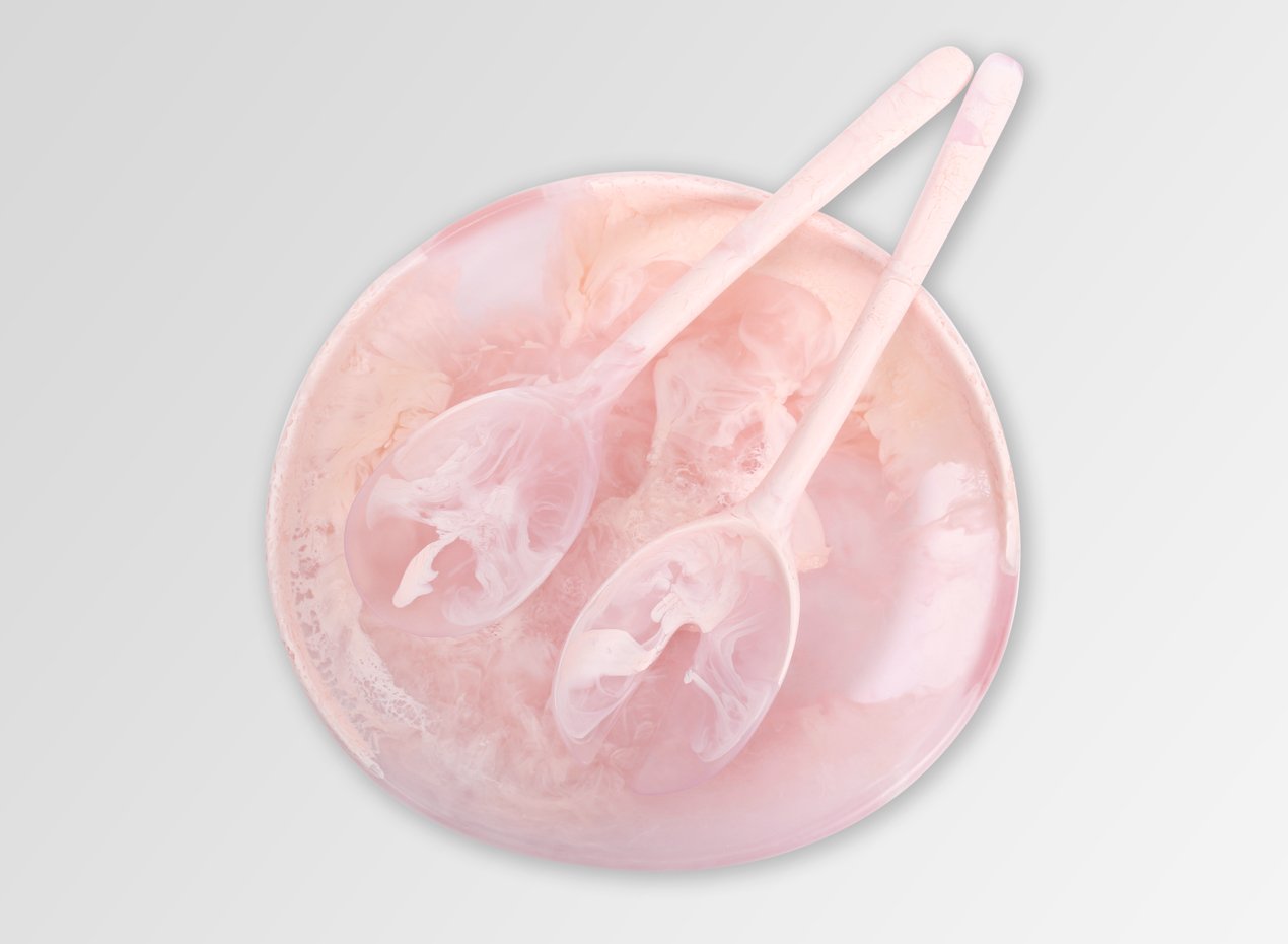 Medium Resin Earth Bowl | Shell Pink