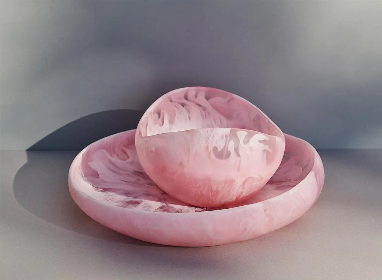 Large Resin Earth Bowl | Shell Pink