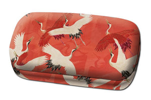 White and Red Cranes Lipstick Case