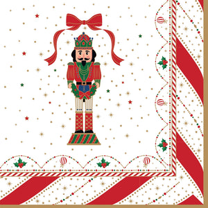 Nutcracker Twist Christmas Napkins | 3 Ply | 20pk | 33x33cm