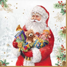 Santa is Coming Napkins | 3 Ply | 20pk | 33x33cm