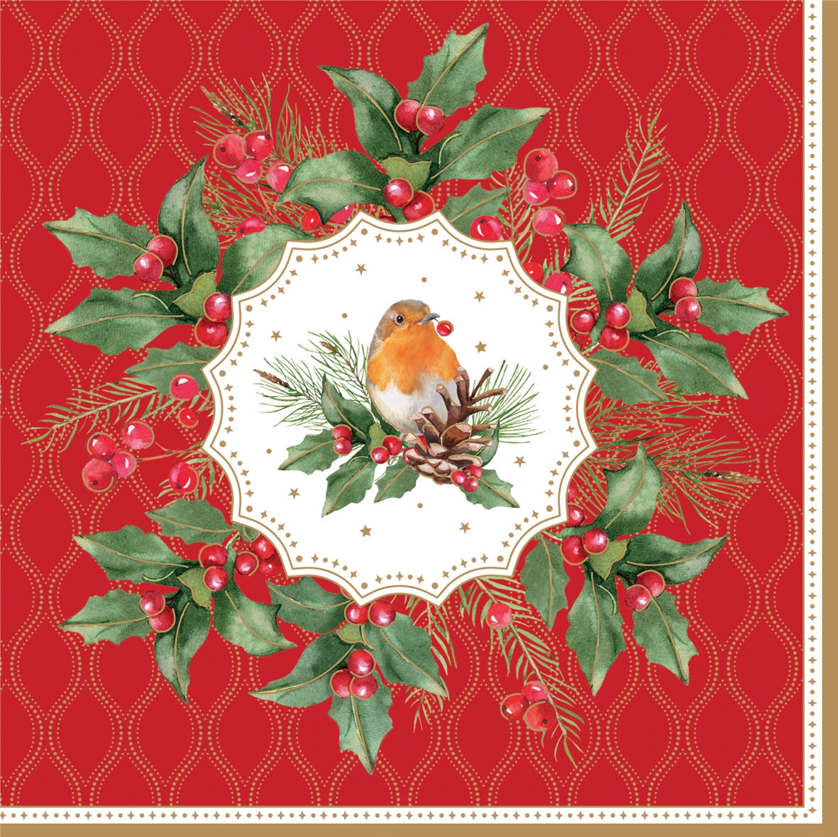 Christmas Berries Napkins | 3 Ply | 20pk | 33x33cm