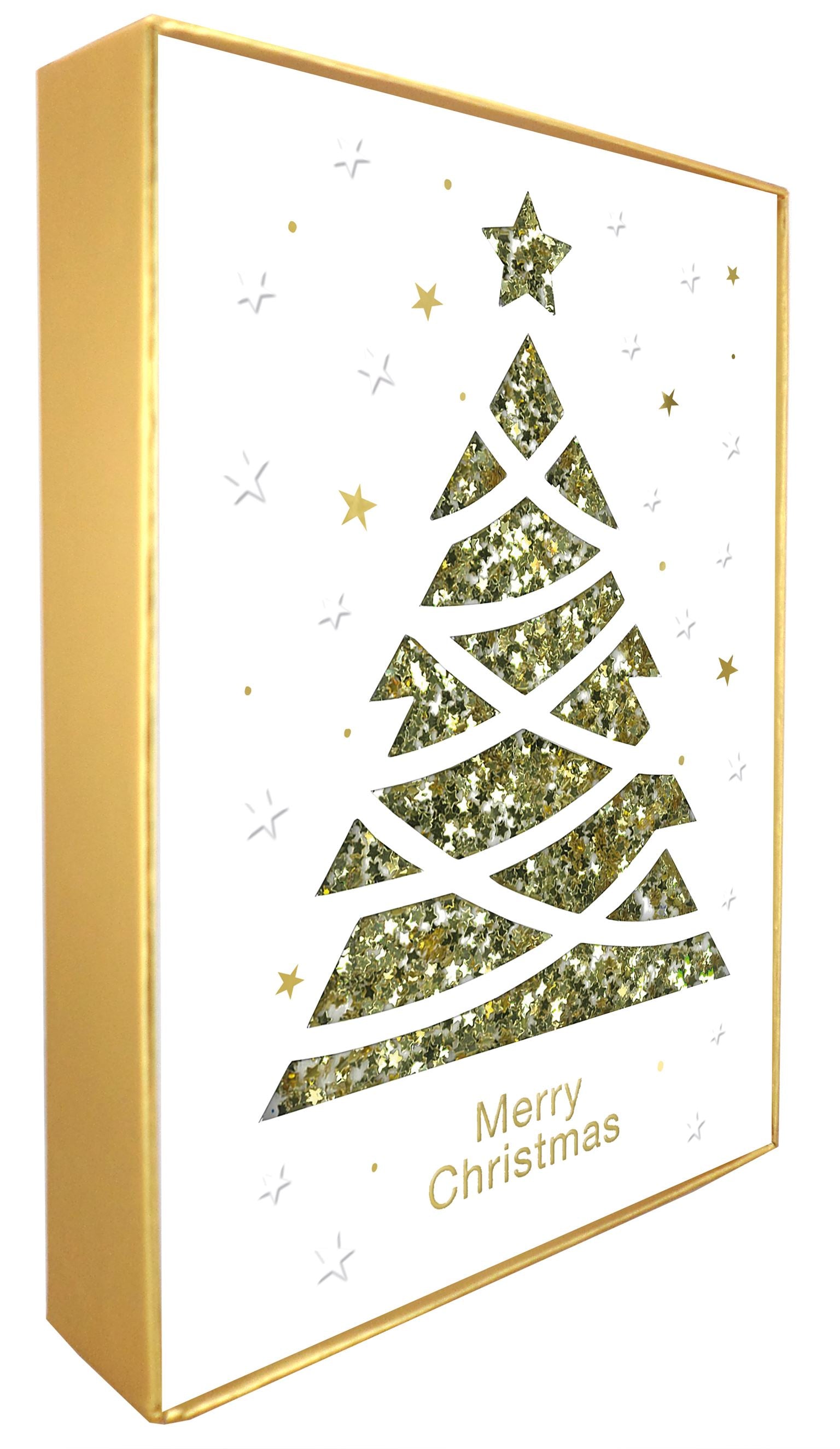 Christmas Tree Winter Glow Card Pack | 5pk | 17.5x12.5cm