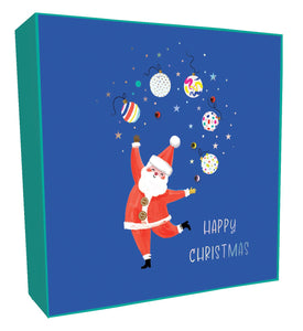 Santa Juggling Baubles Christmas Card Pack | 6pk | 16x16cm