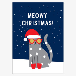 Meowy Christmas Card Pack | 8pk | 8.8x12.3cm