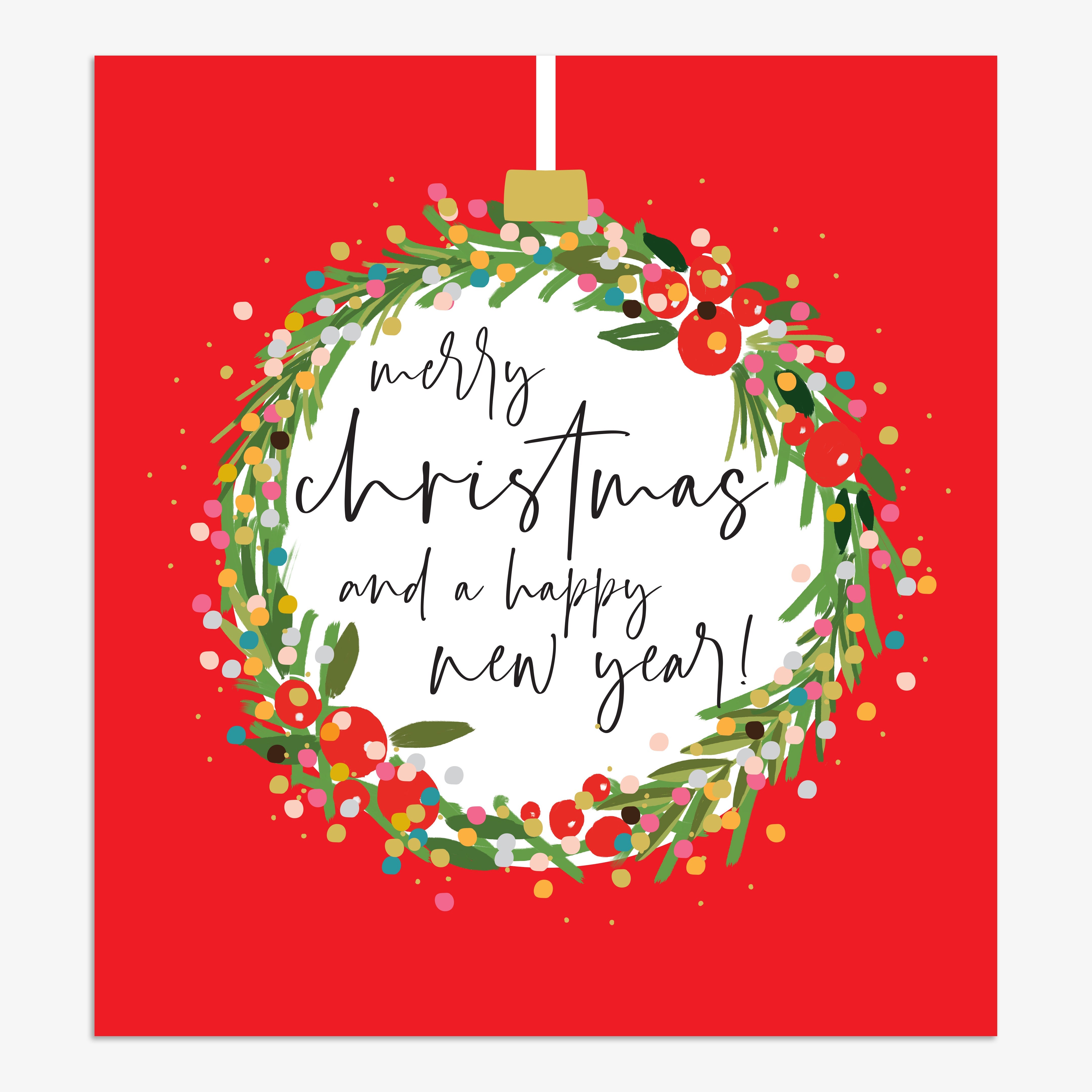 Merry Christmas & Happy New Year Card | 14x15.2cm