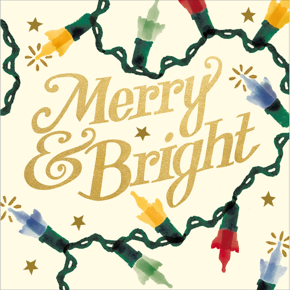 Emma Bridgewater Christmas Lights Card | 16x16cm