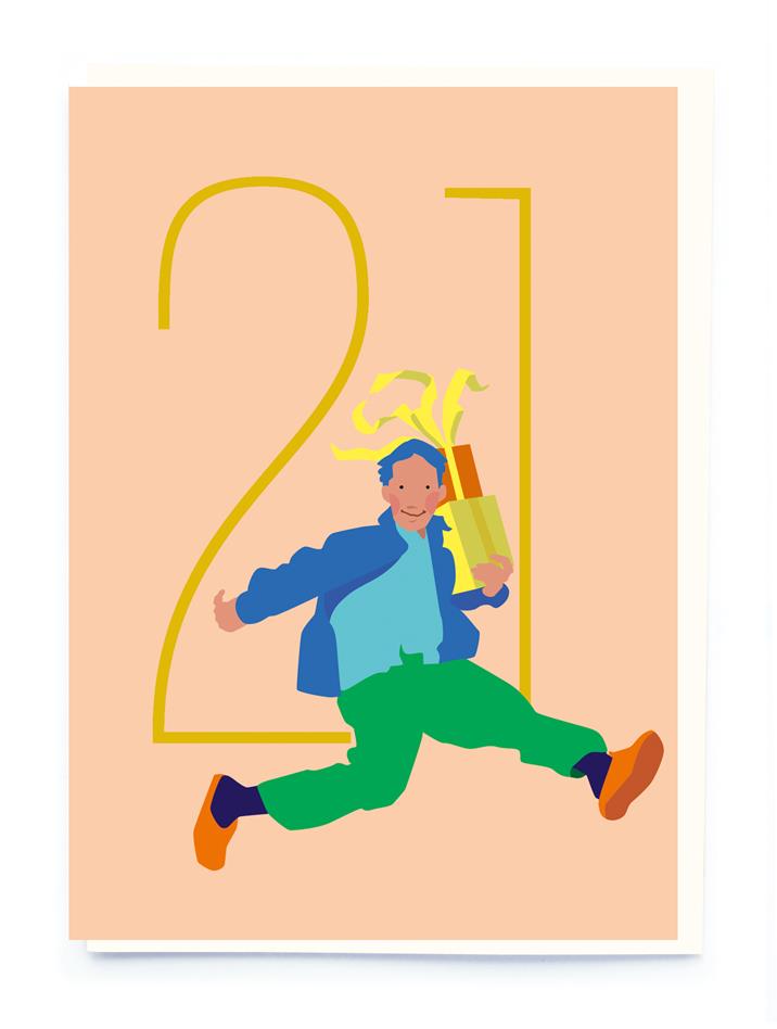 Men's Age 21 Birthday Card | 11x15.4cm