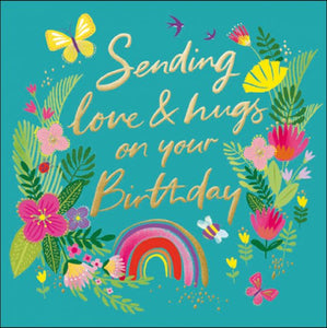 Love & Hugs Birthday Card | 16x16cm