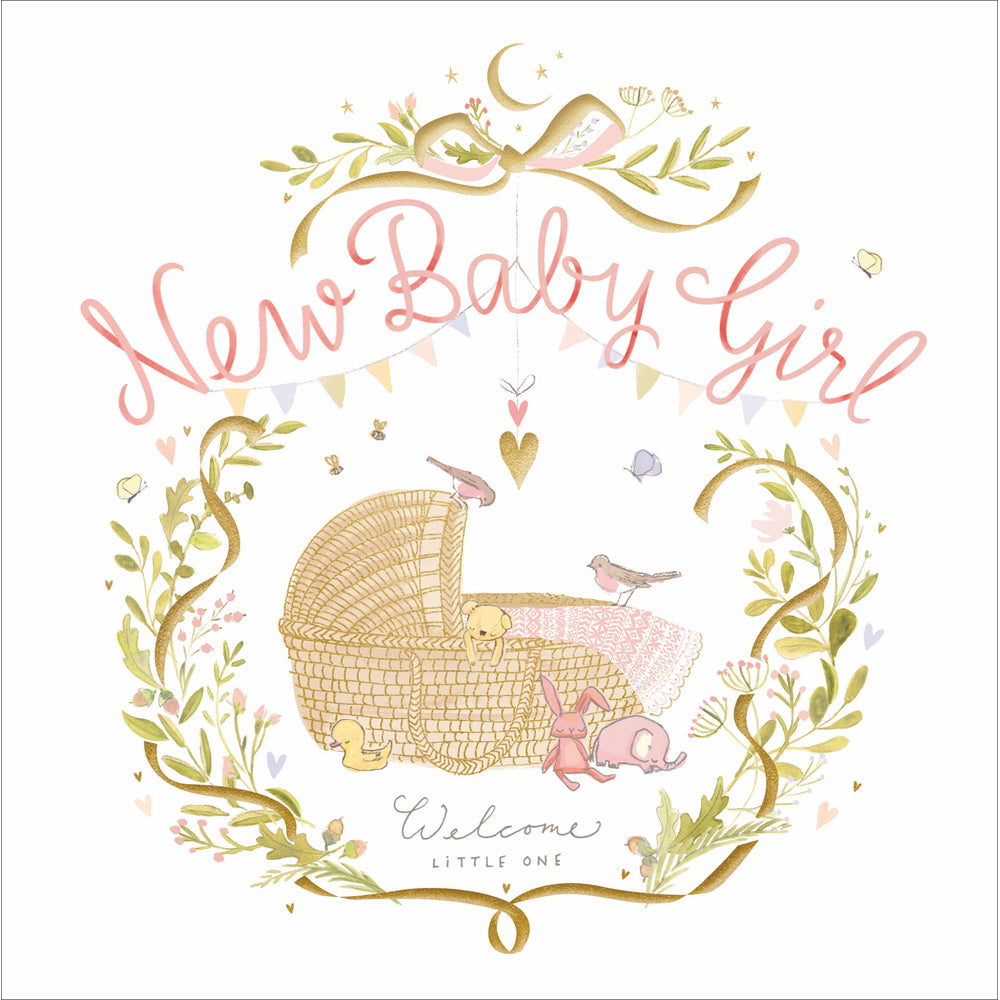 New Baby Girl Card | 16x16cm