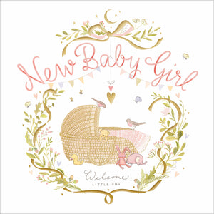 New Baby Girl Card | 16x16cm