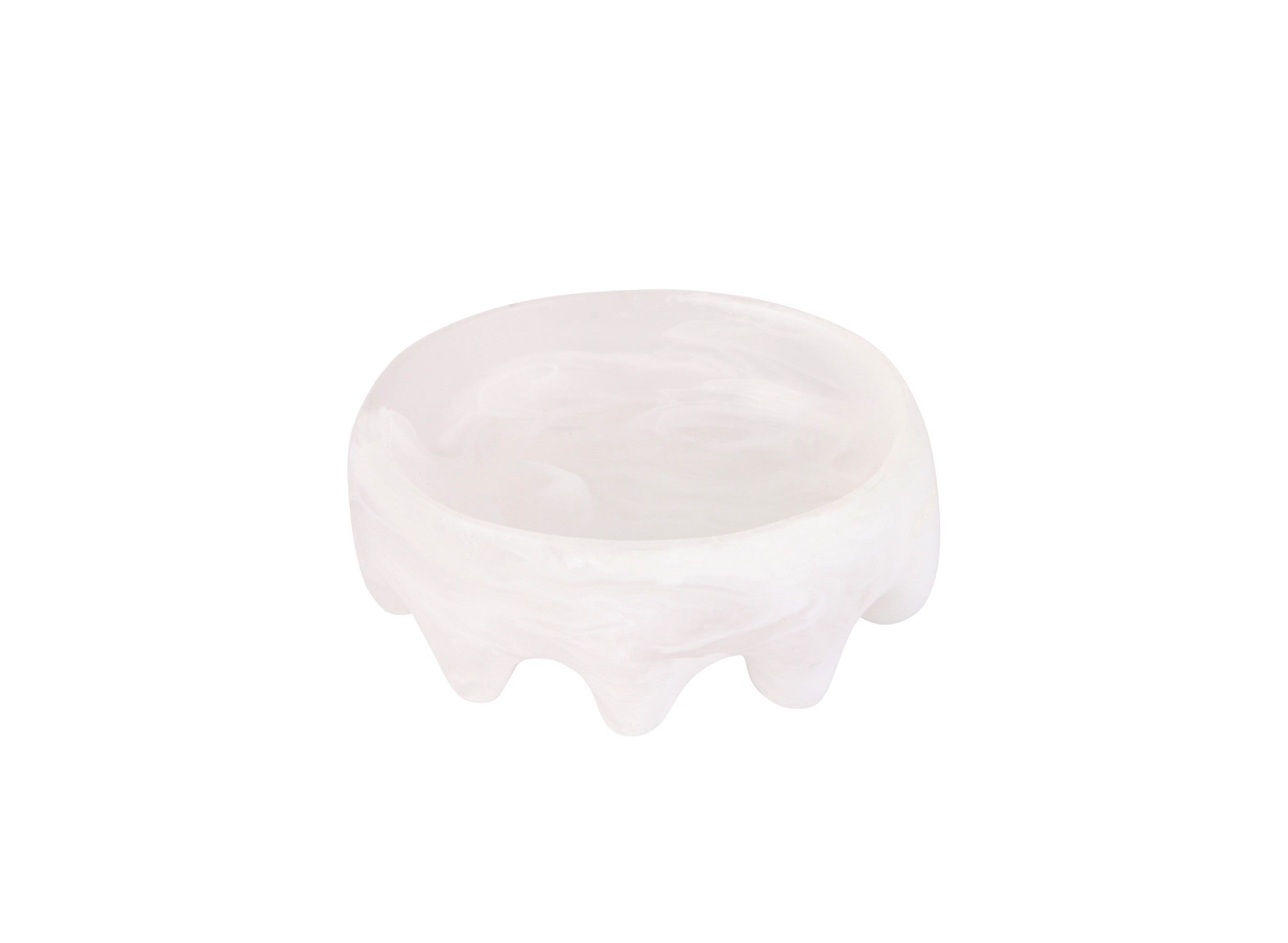 Resin Crown Dish | White Clear Swirl