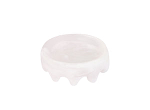 Resin Crown Dish | White Clear Swirl