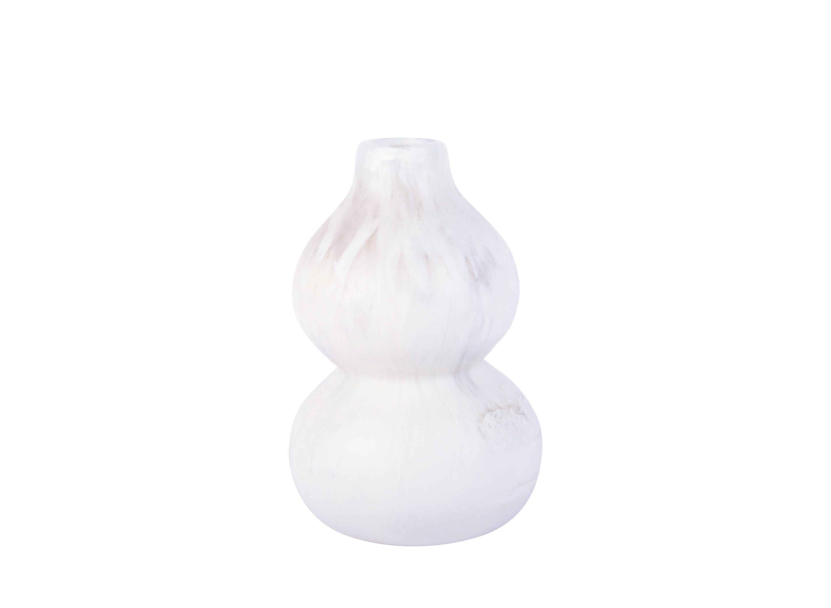 Resin Lotus Seed Vase | White Clear Swirl