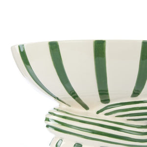 Lulu Collection Twist Stripe Bowl | Green | 24x24x12cm